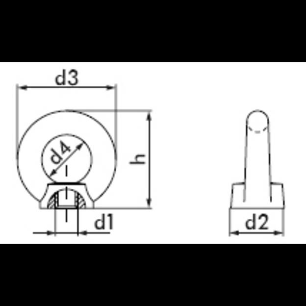 Рым-гайка Alpha Mile DIN 582 M12 фото 3