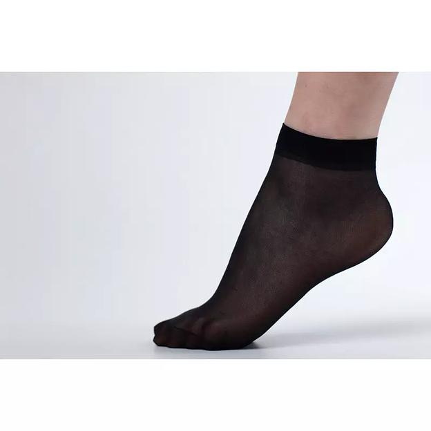 Капроновые носки «Чёрные» женские 5 пар ОПТ фото 2