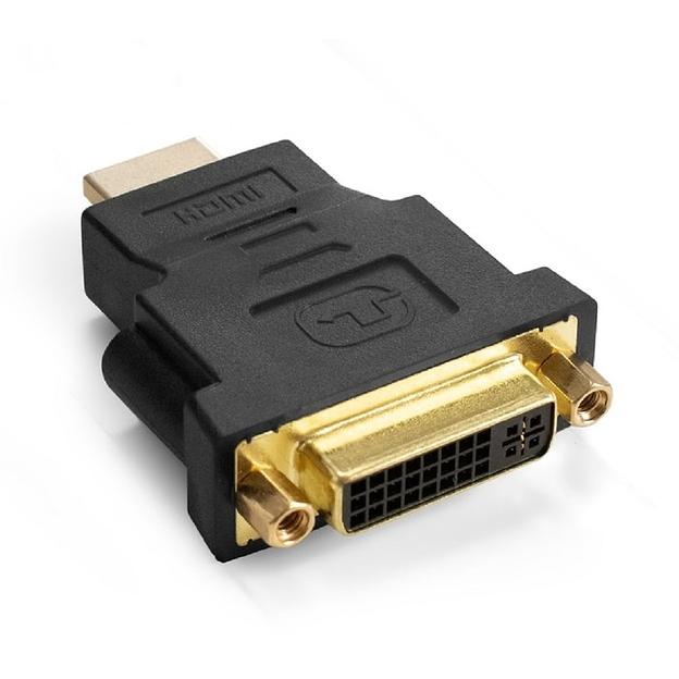 Exegate EX294729RUS Переходник DVI-D-HDMI ExeGate EX-HDMI-DVI-3 (25F/19M, v 1.4b, позолоченные контакты, экран) фото 1