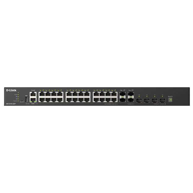 D-Link DXS-3410-32SY/E Управляемый L3 стекируемый коммутатор с 28 портами 10GBase-X SFP+ и 4 портами 25GBase-X SFP28 фото 1