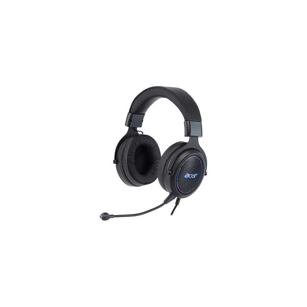 Гарнитура игровая Acer AHW120, для компьютера, мониторные, проводные, черный [zl.hdscc.01c] фото 1