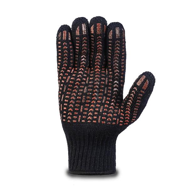 Полушерстяные перчатки с шерстяным вкладышем и внутренним начесом чёрные 7,5 класс вязки (30% шерсть, 70% акрил) арт.53ШП фото 3