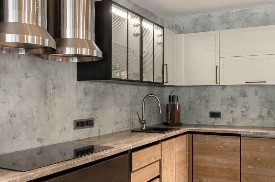 Штукатурка декоративная Bauramix «Microcement» серый 10 кг ОПТ фото 3