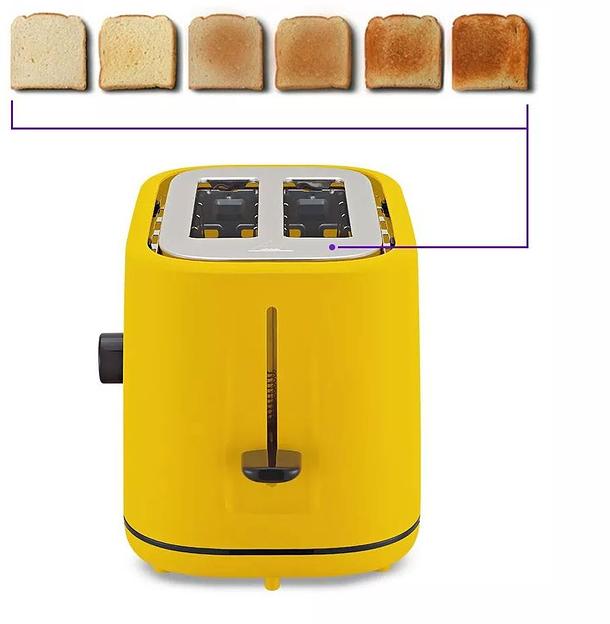 Тостер Kitfort КТ-4093-1 870Вт желтый фото 2