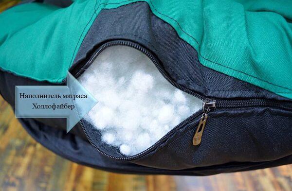 Подвесной диван «Комфорт» черный и изумрудный фото 6