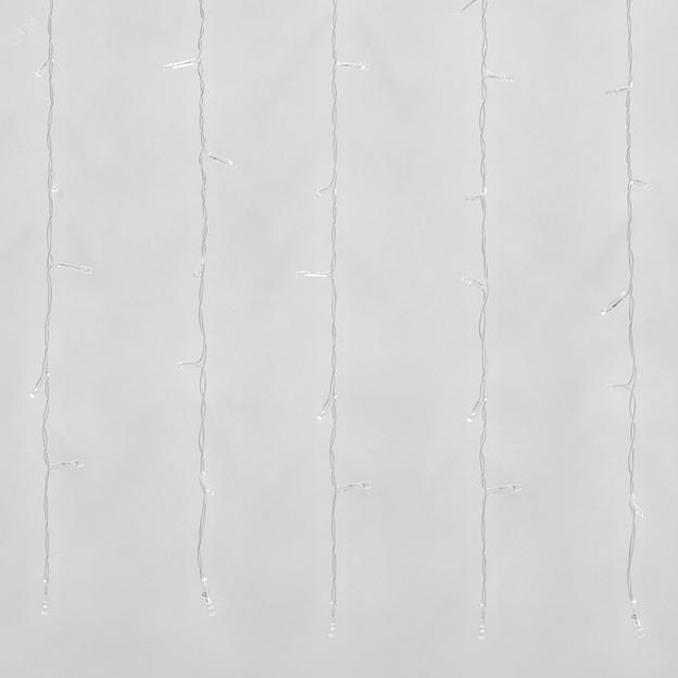 Занавес светодиодный 2х3 м 240 led белый с контроллером провод прозрачный IP20 ULD-C2030-240/DTA WHITE IP20 фото 1