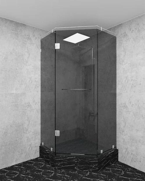 Душевое ограждение КазСтекло КС-100Т матовое чёрное фото 1