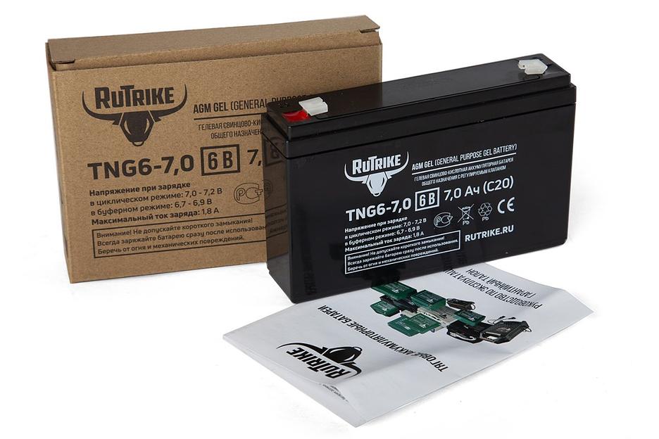 Аккумуляторная батарея RuTrike TNG6-7,0 (6V7,0A/H C20) фото 2