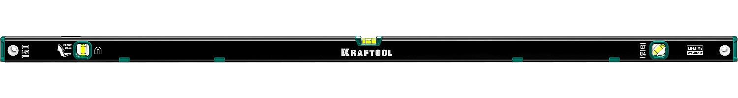 KRAFTOOL 1500 мм, усиленный профиль, с зеркальным глазком, магнитный уровень (34785-150) фото 9