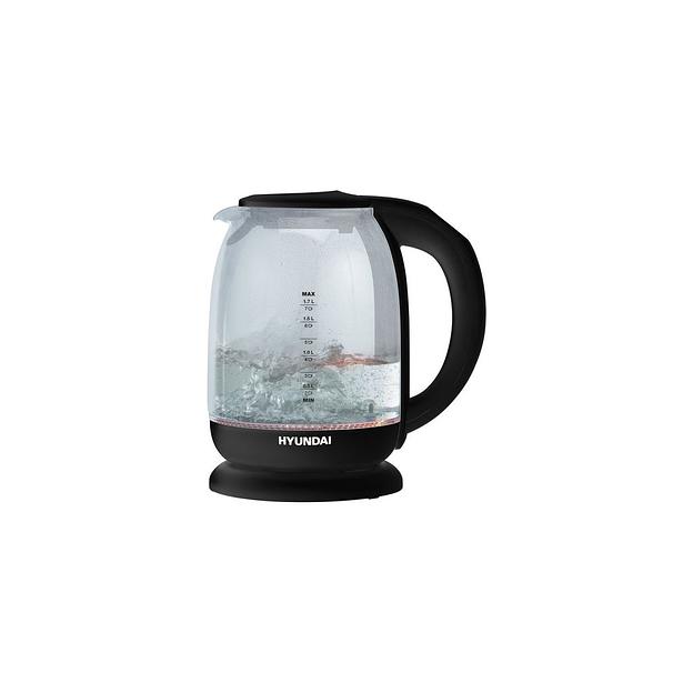 Чайник электрический Hyundai HYK-S3809, 2200Вт, черный фото 1
