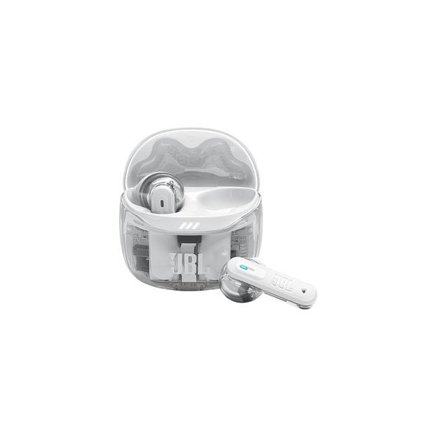 Наушники JBL Tune Flex 2 Ghost Edition, Bluetooth, вкладыши, прозрачный/белый [jbltflex2gwht] фото 1