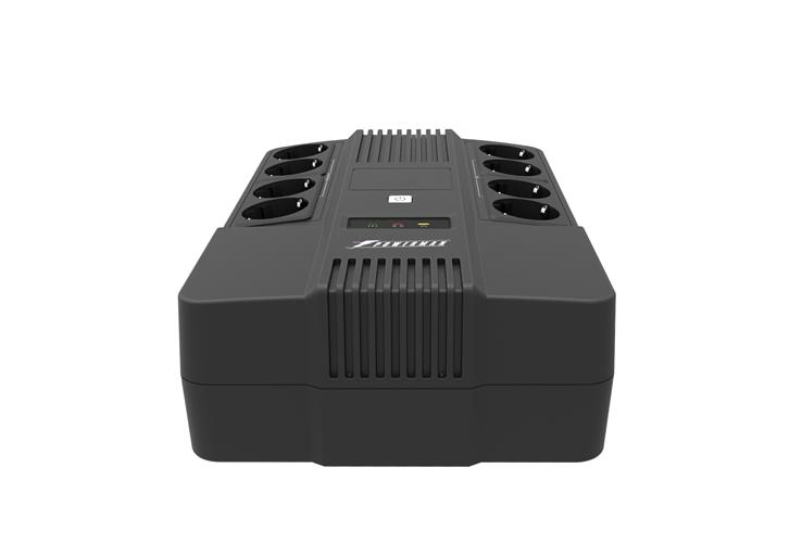 ИБП POWERMAN Brick 1000, линейно-интерактивный, 1000ВА, 600Вт, 4 евророзетки с резервным питанием, 4 евророзетки с фильтрацией, батарея 12В 9Ач 1 шт., 309мм х 202мм х 93мм, 5.6 кг. Powerman BRICK 1000 фото 2