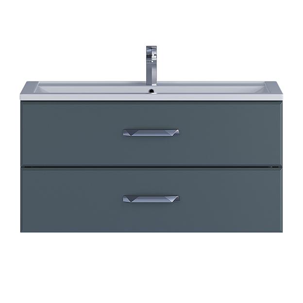 Тумба под раковину для ванной Uperwood Foster 100 см, подвесная, серый графит фото 8