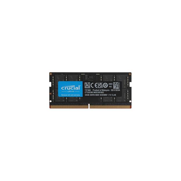 Оперативная память Crucial CT32G56C46S5 DDR5 - 1x 32ГБ 5600МГц, для ноутбуков (SO-DIMM), Ret фото 1