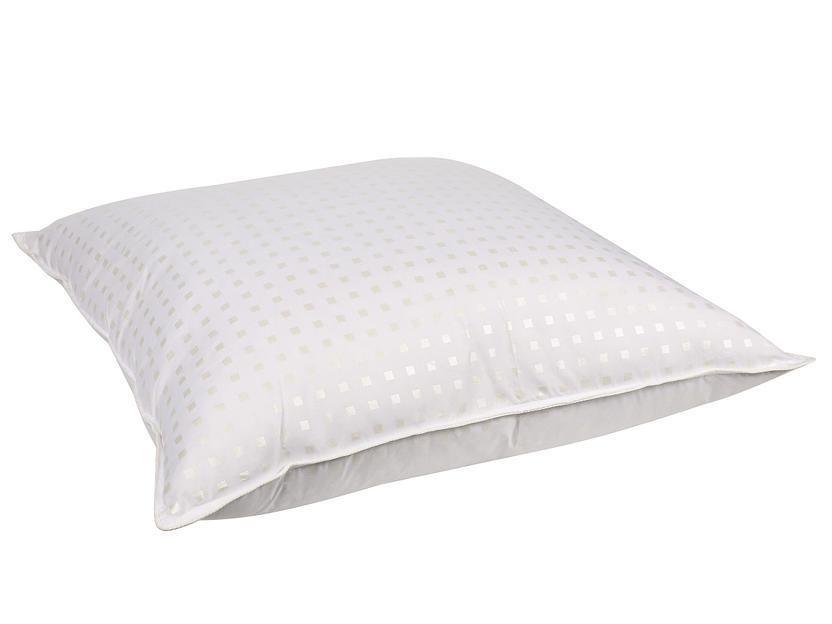 Подушка «Рада» белая с рисунком квадратов 68×68 см опт фото 3