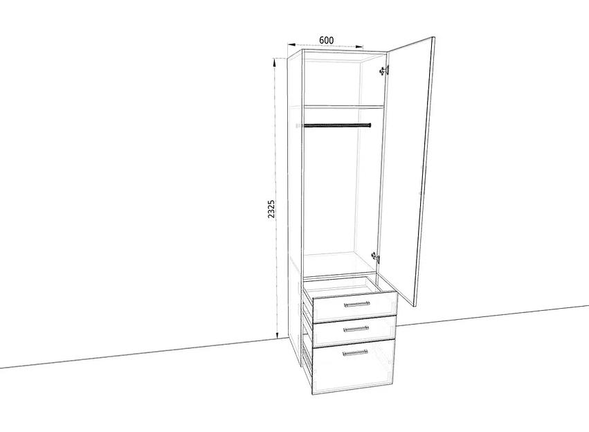Шкаф распашной Sanvut 600х500х2325 мм арт.Ш69ЯМБ ОПТ фото 6