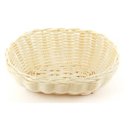 Корзина для хлеба овальная 20*15*7,5 см. бежевая п/п /1/144/ фото 1