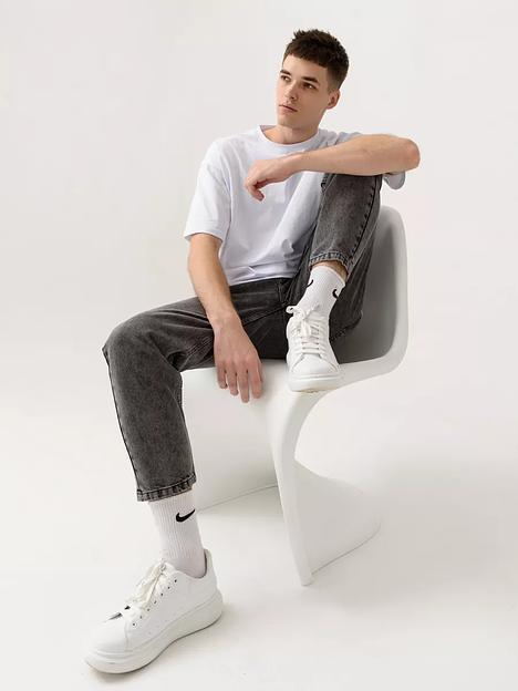 Широкие джинсы бананы мужские JEXY, тёмно-серый фото 7