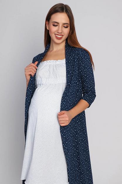 Комплект Style Magro для беременных и кормящих мам «Забота», тёмно-синий (голубые звезды), опт фото 9