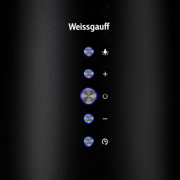 Вытяжка каминная Weissgauff Tubus 1406 Island черный управление: кнопочное (1 мотор) фото 8