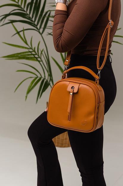 Сумка-рюкзак 2в1 светло-коричневый опт фото 1