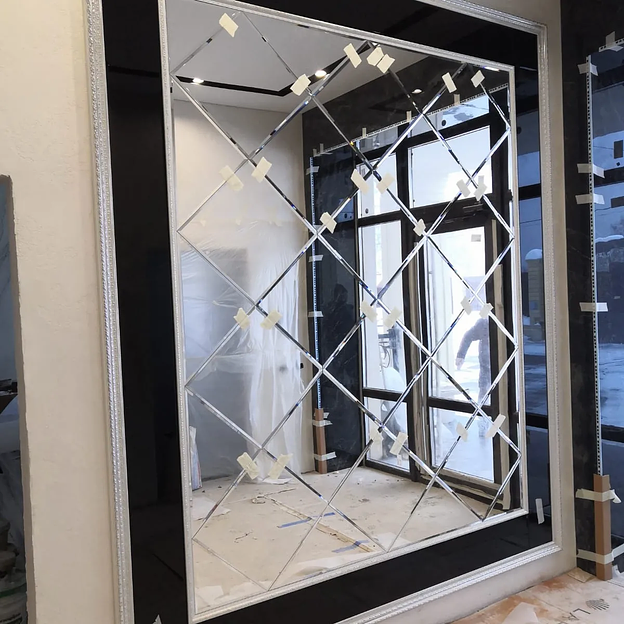 Зеркальное панно с фацетом фото 1