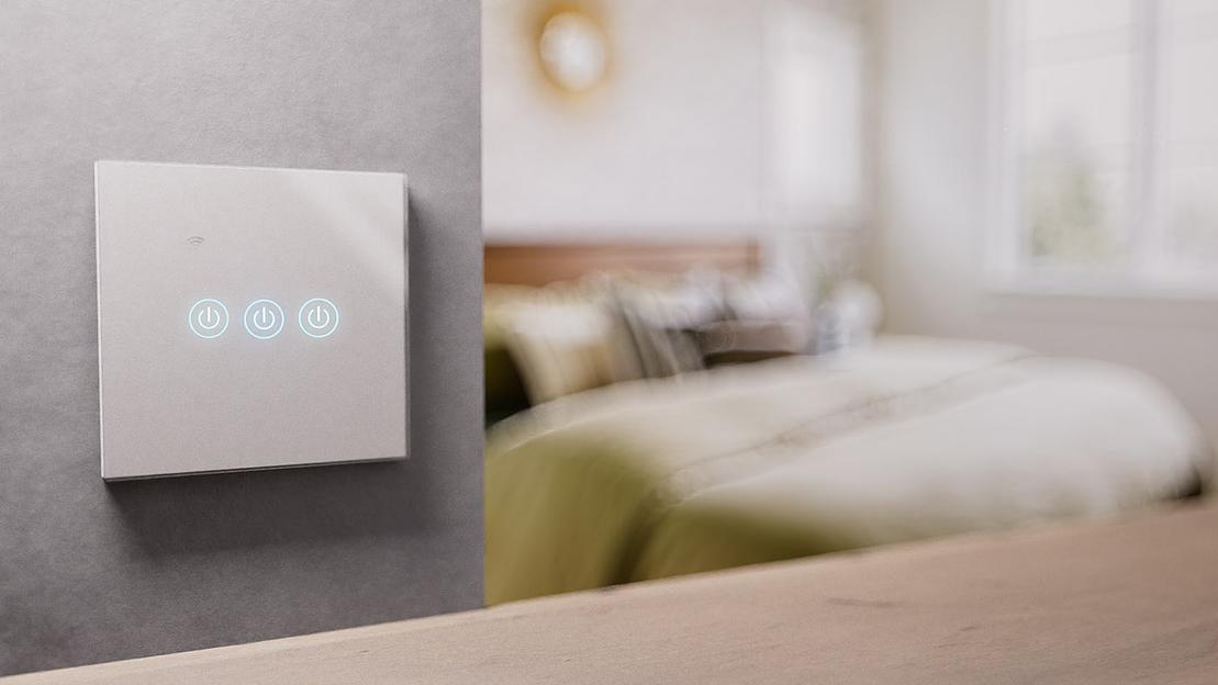 Умный выключатель сенсорный Roximo SWSEN01-3W трёхкнопочный, белый ОПТ фото 3