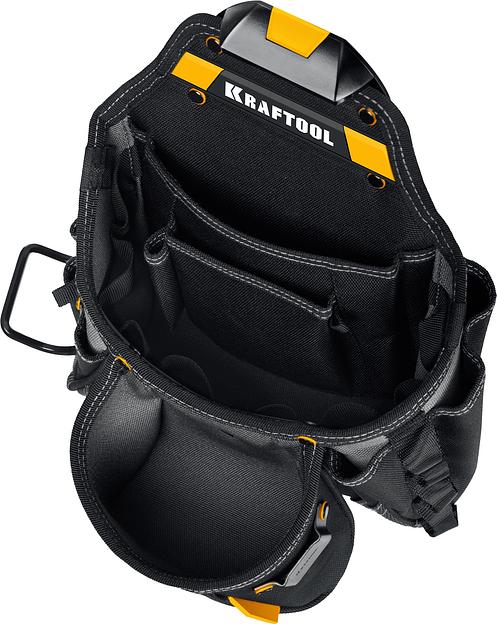 KRAFTOOL KBS-5 пояс монтажника, в комплекте: пояс монтажника, подтяжки и 3 сумки (38760-5) фото 4