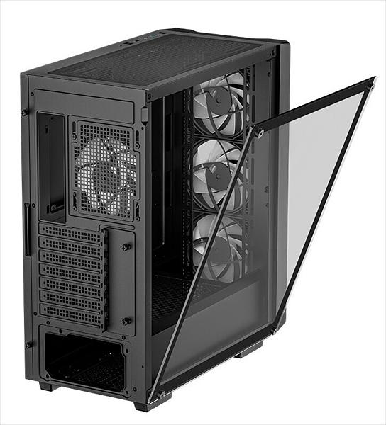 Корпус Deepcool CC560 ARGB V2 без БП, боковое окно (закаленное стекло), 3x120мм ARGB LED вентилятор спереди и 1x120мм ARGB LED вентилятор сзади, черный, ATX (CC560 ARGB V2) фото 2