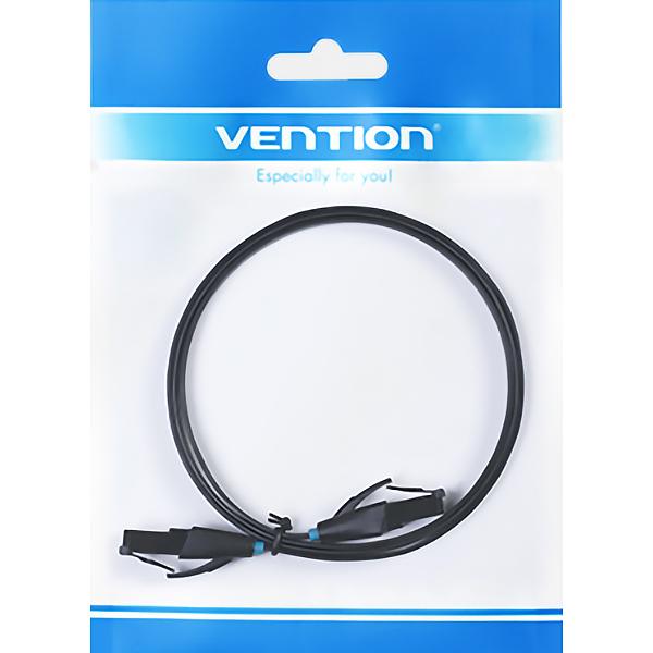 Патч-корд Vention прямой UTP cat.6, RJ45 - 3м. плоский Черный Vention IBJBI фото 4