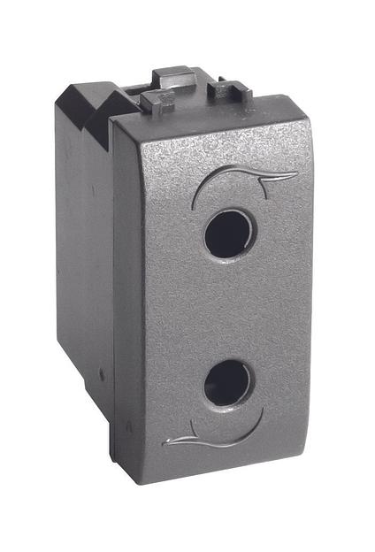 Электрическая розетка, черная, 1мод. фото 1