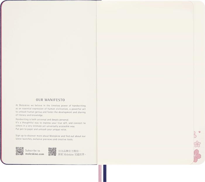 Блокнот Moleskine LIMITED EDITION SAKURA LESU08QP062 Large 130х210мм обложка текстиль 176стр. нелинованный синий 2025 фото 4