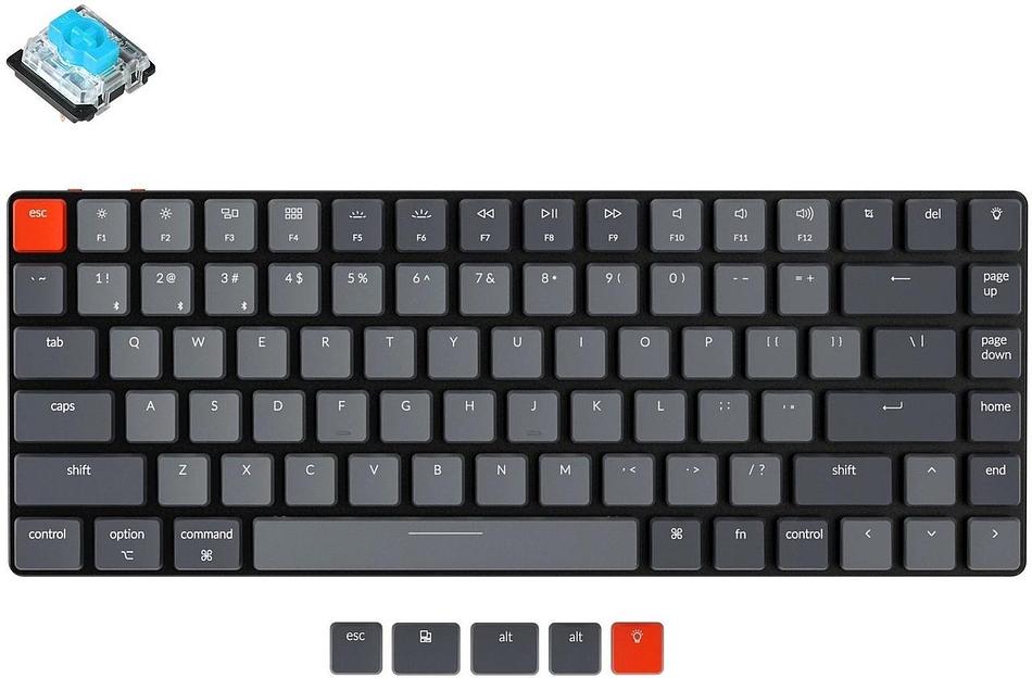 Клавиатура Keychron K3 84 Key Low Profile Gateron  White LED Blue фото 1