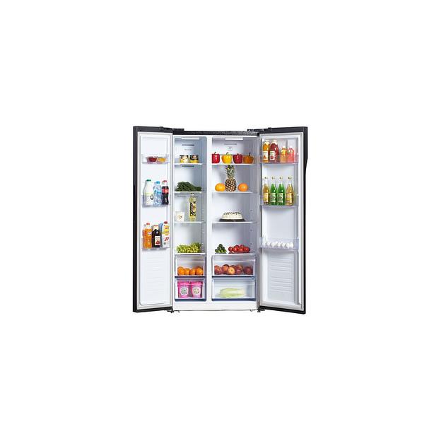 Холодильник двухкамерный Hyundai CS5003F Total No Frost, Side by Side, черная сталь фото 1