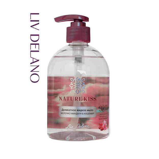 Liv delano nature kiss деликатное жидкое мыло молочко миндаля & кашемир 480 мл фото 1
