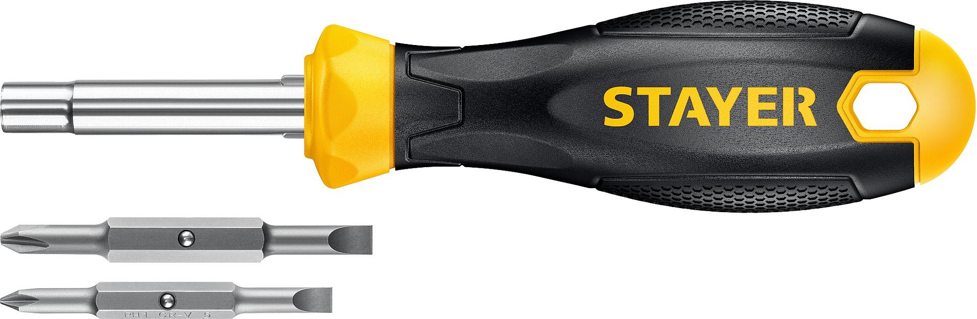 Комбинированная отвертка STAYER HERCULES 6-in-1 фото 1