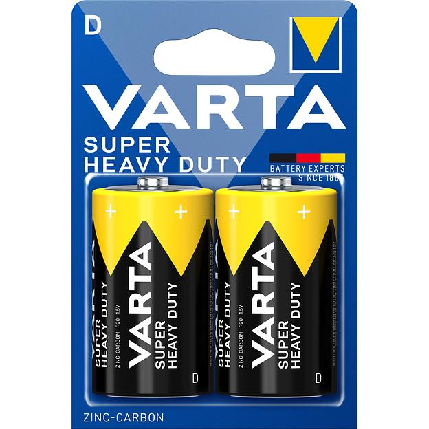 Батарейка Varta SUPERLIFE R20 D BL2 Heavy Duty 1.5V (2020) (2/24/120) Varta SUPERLIFE R20 D (02020101412) фото 1
