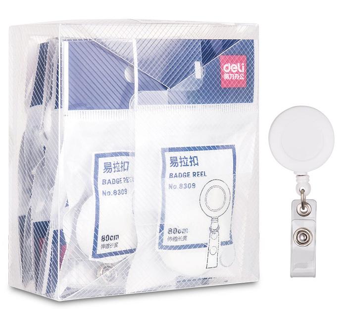 Держатель для бейджа Deli 8309White 80см горизонтально-вертикальный пластик белый (упак.:12шт) фото 3