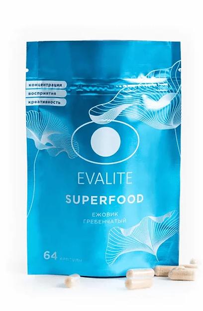 Усилитель функций мозга «Evalite» Superfood, 64 капсулы фото 1