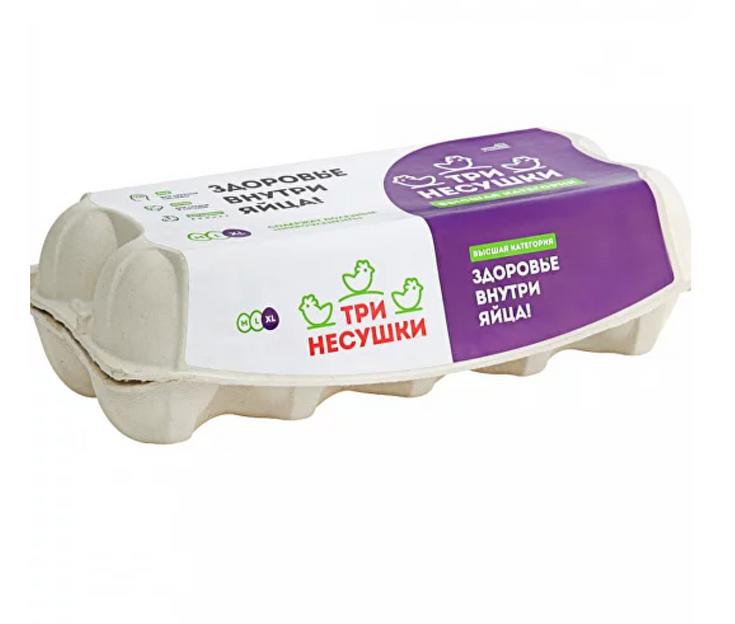 Яйцо фасованное «Три несушки» СВ белое ОПТ фото 1