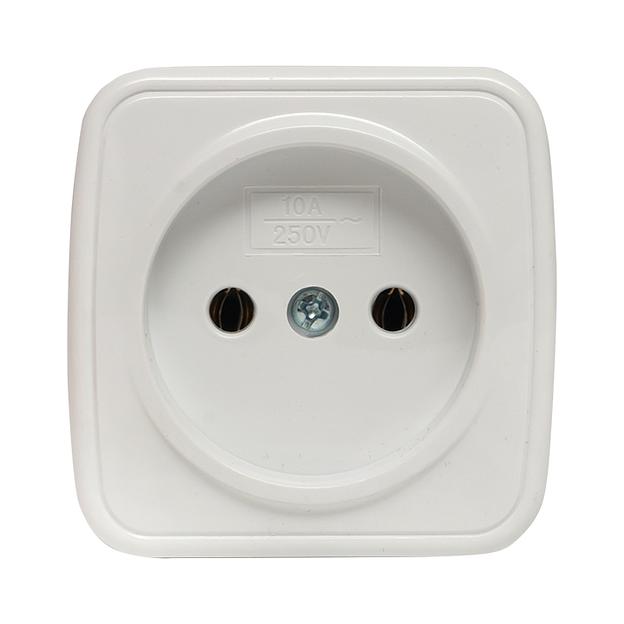 EKF EGR10-022-10 Минск Розетка 1-местная ОП 10А без заземления белая EKF Basic фото 3