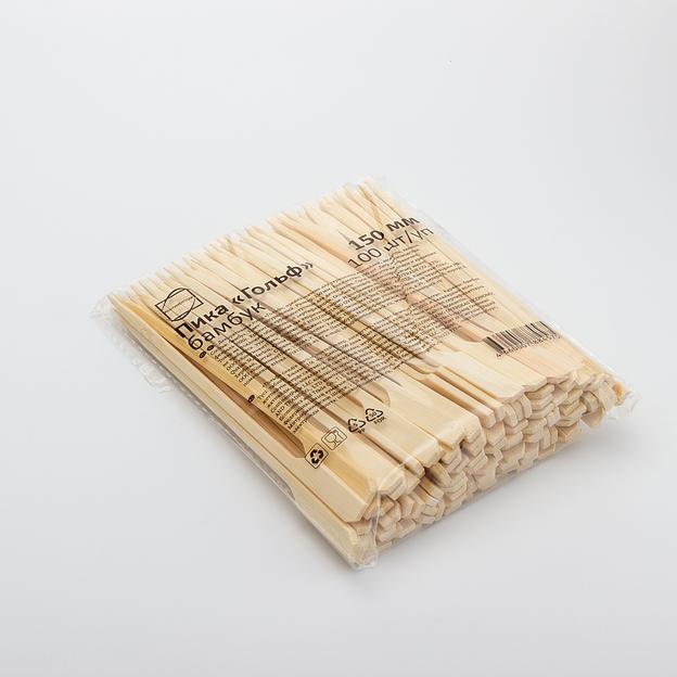 Пика "Гольф" бамбуковая 15см 100шт фото 1