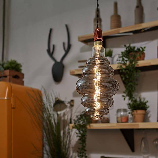 Лампа светодиодная SOHO LED-SF40-5W/SOHO/E27/CW CHROME/SMOKE GLS77CR Хромированная/дымчатая колба Спиральный филамент фото 4