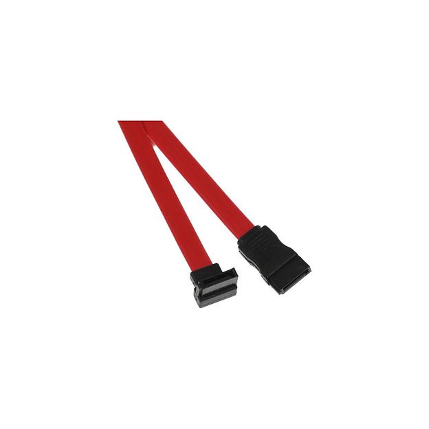 Кабель SATA TL-ATA-DATA-RA, SATA (прямой) - SATA (угловой), плоский, 0.45м, красный фото 1