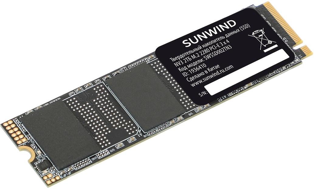 Накопитель SSD SunWind PCIe 3.0 x4 2TB SWSSD002TN3 NV3 M.2 2280 фото 1