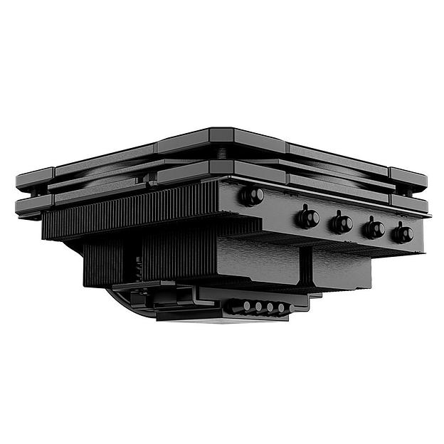 Cooler ID-COOLING IS-55 BLACK LGA1700/1200/115X/AM5/AM4 низкопрофильный высота 55mm (27шт/кор, TDP 125W, PWM, 5 тепл.трубок + медная база, FAN 120mm, черный фото 5