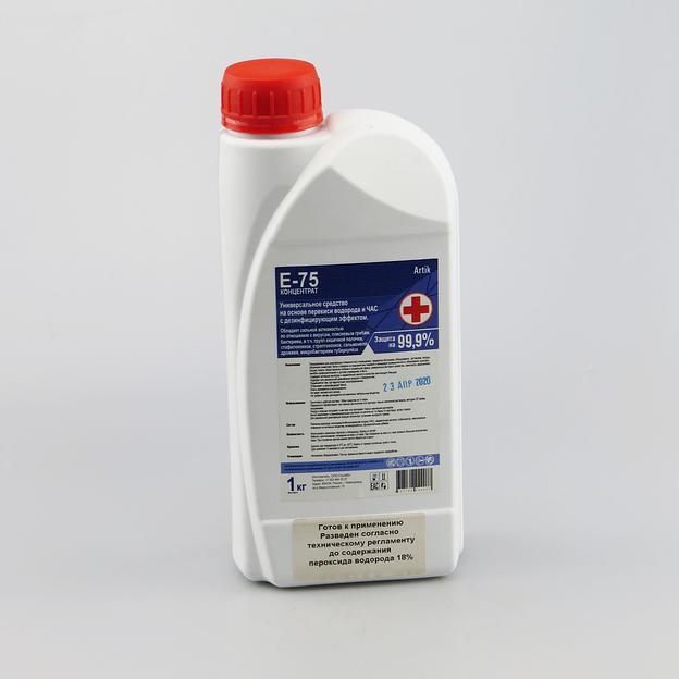 Средство на основе перекиси водорода с дез. эффектом E-75 КОНЦЕНТРАТ 1 кг фото 1