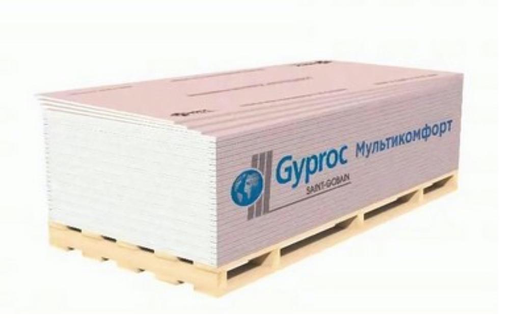 Плита гипсовая Gyproc «Мультикомфорт» 2500×1200×12,5 мм фото 1