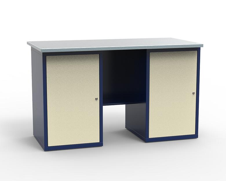 Верстак СВ-2Т.01.01.14_сб4 железный двухтумбовый для автосервиса фото 2