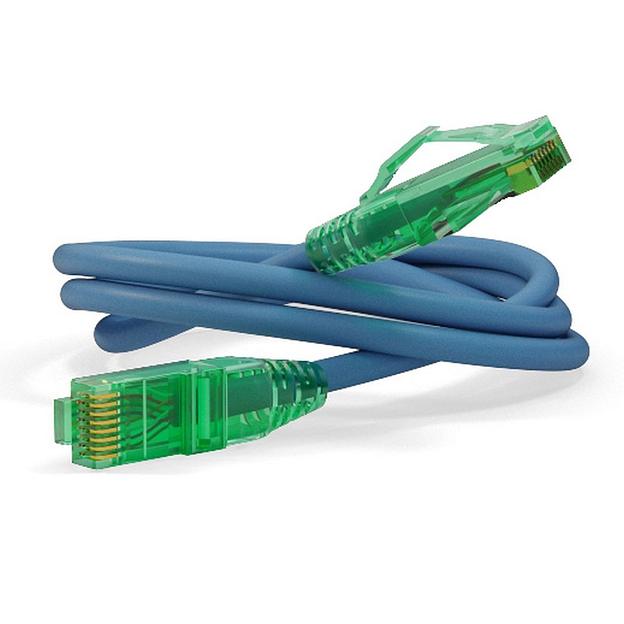 Кабельная сборка Hyperline PC-LPM-UTP-RJ45-RJ45-C6A-1M-LSZH-BL Патч-корд U/UTP, Cat.6a (100% Fluke Component Tested), 10G, LSZH, 1м, синий фото 1